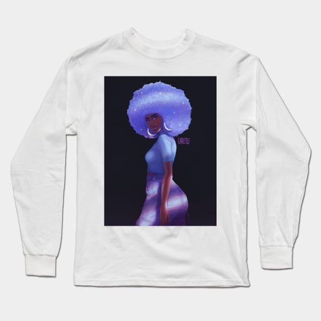 Lavender Princess Long Sleeve T-Shirt by VactuART